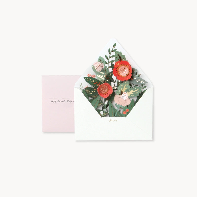 Floral Mini Envelope Pop-up Card