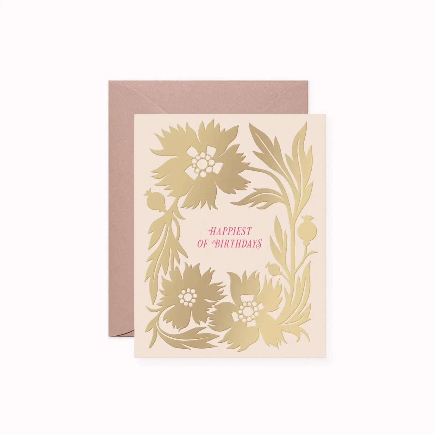 Happy Birthday - Gold Poppies