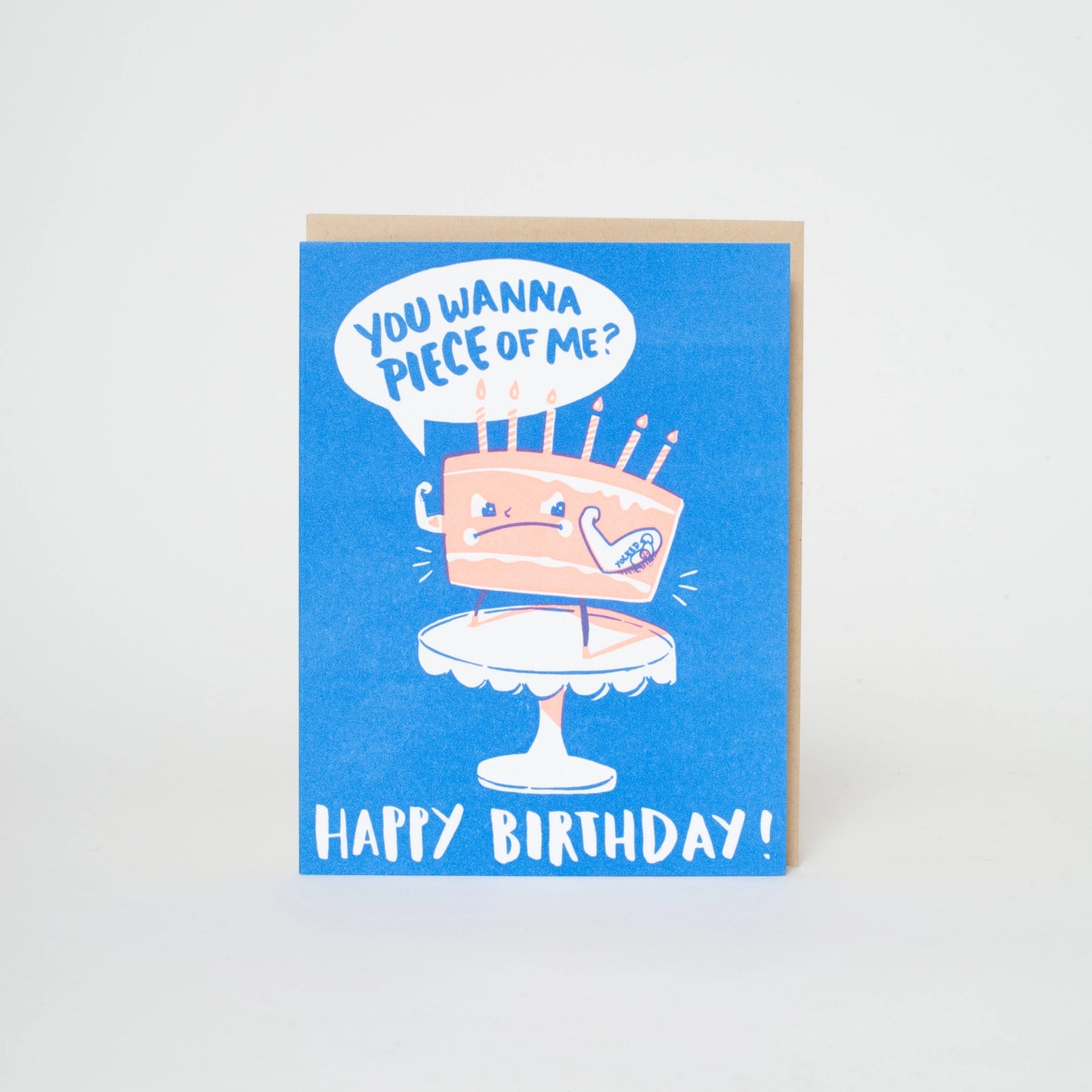 Piece of Me Funny Birthday Letterpress Greeting Card