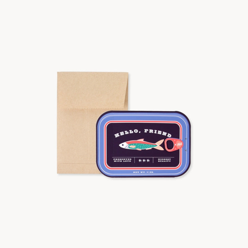 Sardine Can Hello Friend Interactive Card