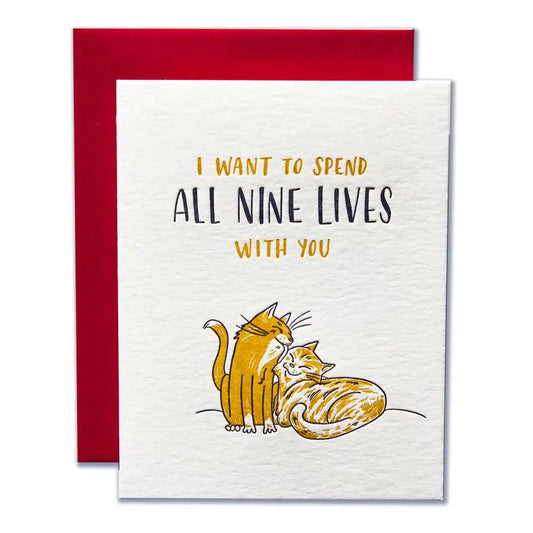 Spend all 9 Lives with You -  Cat Valentine/Anniversary Card