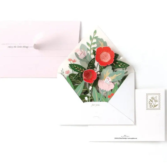 Floral Mini Envelope Pop-up Card