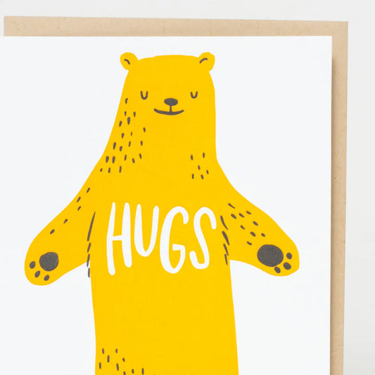 Bear Hugs Letterpress Greeting Card