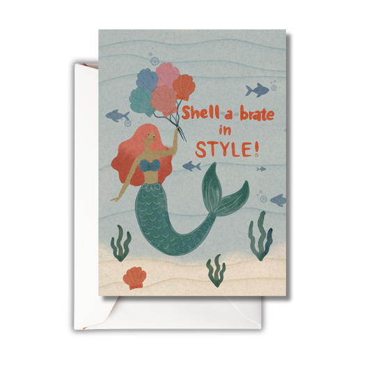 Shellabrate in Style Mermaid - Birthday Card