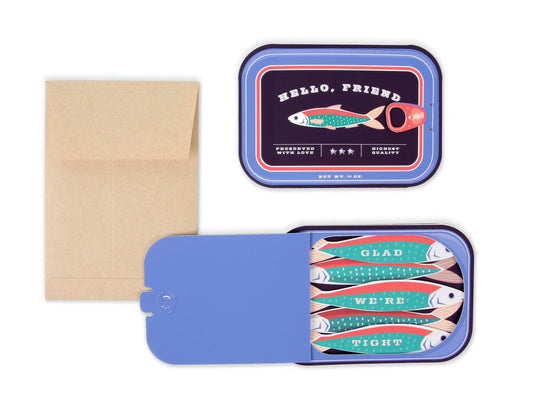 Sardine Can Hello Friend Interactive Card